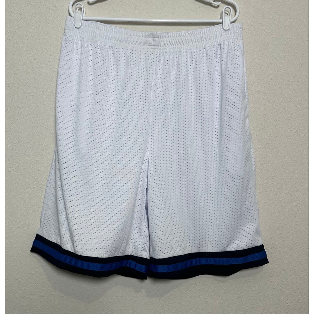 Linea Uomo Men’s Mesh White/Blue Basktball Shorts Size 3x